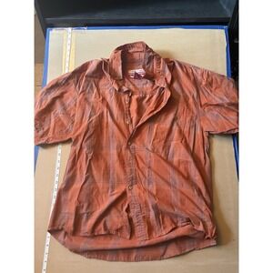Caribou Creek Casual Dress Shirt Men's Medium Red Button Up Flannel Hunting